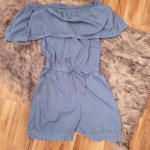 Light Blue one piece romper